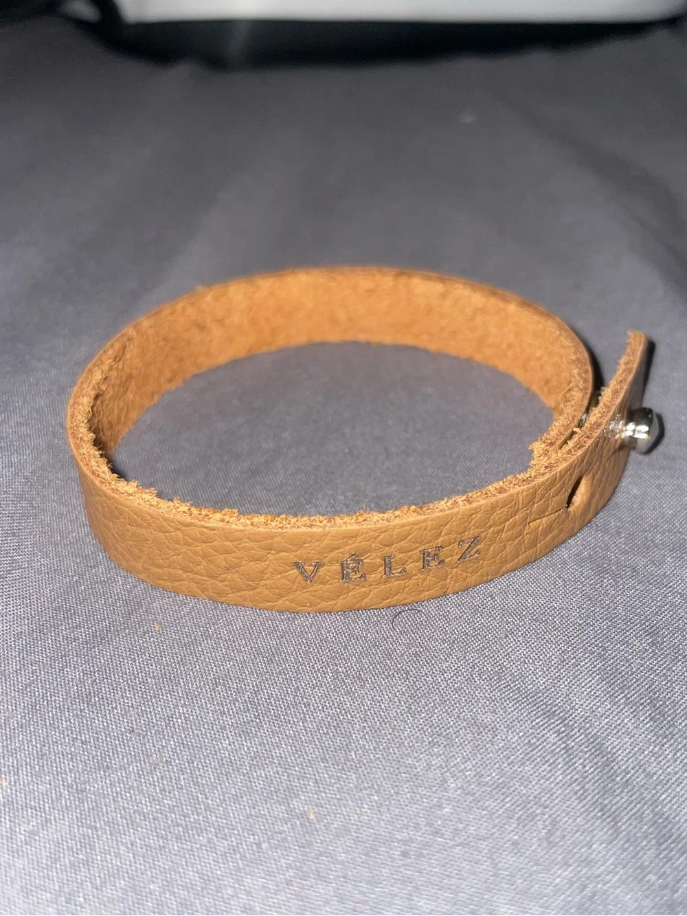 J balvin Vélez Tan Leather Wrap Bracelet